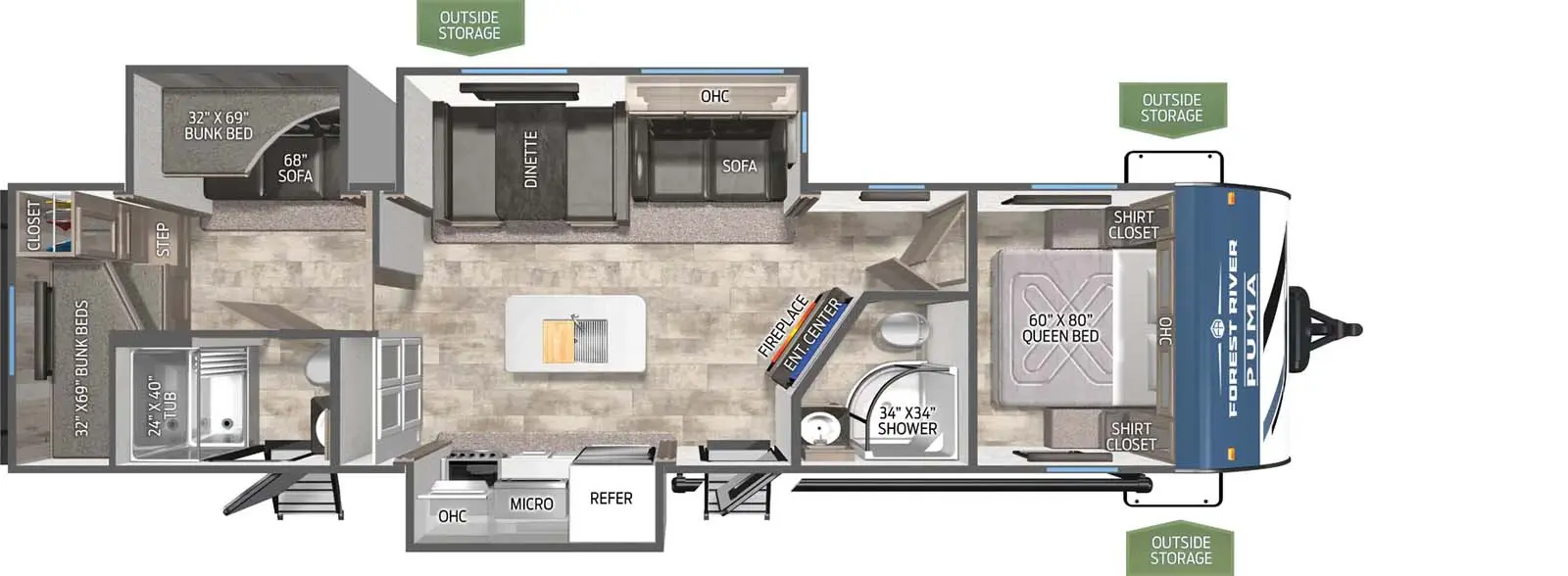 32BH2B Floorplan Image